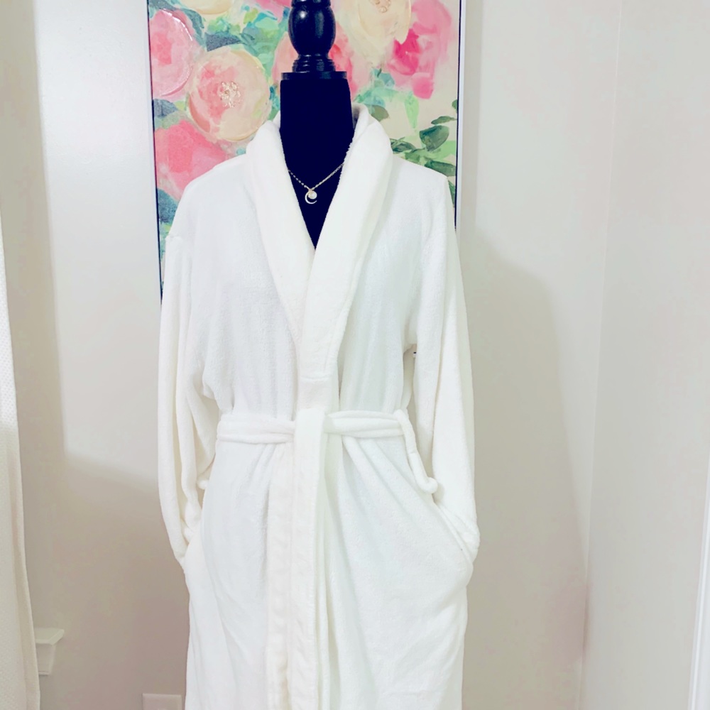White plush robe